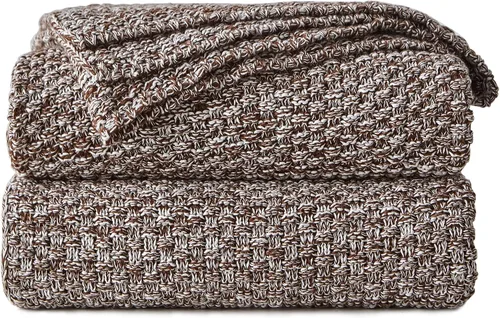 Vista 21 de Longhui bedding - Manta de punto negra para sofá, suave, acogedora, lavable a máquina, 100% algodón, manta de sofá, pesada, de 2.5 libras, bolsa