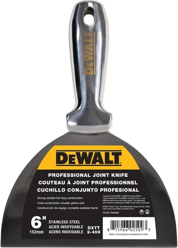 Vista 14 de DEWALT - Cuchillo para masilla de 1.5" de acero inoxidable total Hoja de masilla de metal pulido premium de una pieza 2-401