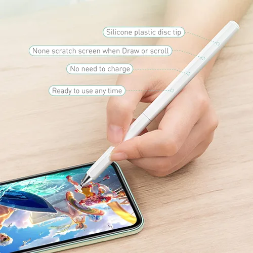 Vista 13 de Lápiz capacitivo para pantalla táctil, lápiz universal de alta sensibilidad y precisión con punta de disco capacitiva para Apple
