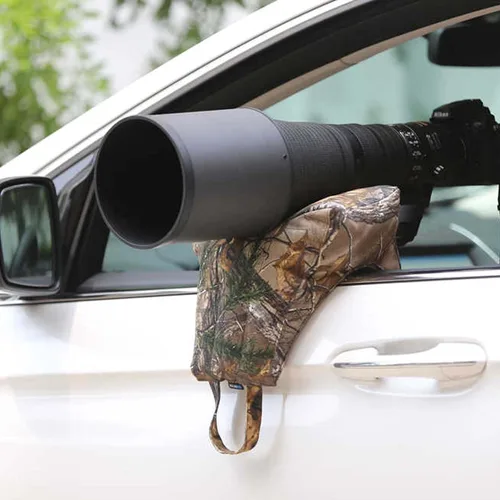 Vista 4 de Rolanpro Almohada de ventana de lente grande, bolsa de frijol universal para fotografía de automóvil, bolsa de ventana de coche para teleobjetivo #1