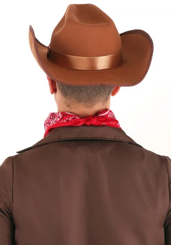 Vista 2 de Sombrero de Vaquero Justiciero del Viejo Oeste Marrón para Adulto Multicolor