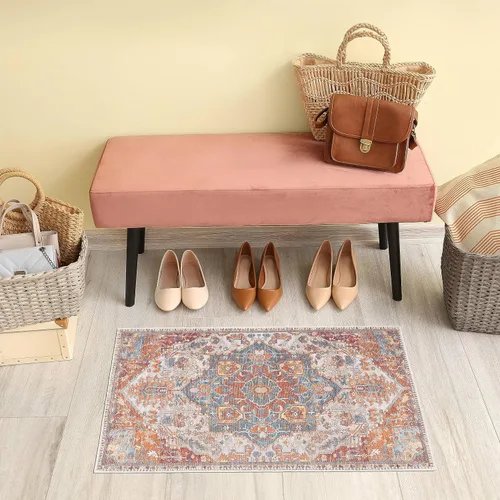 Vista 18 de GLN Rugs Traditional Collection - Alfombra de felpilla lavable a máquina, tradicional lavable, antideslizante, alfombra de felpilla de pelo corto