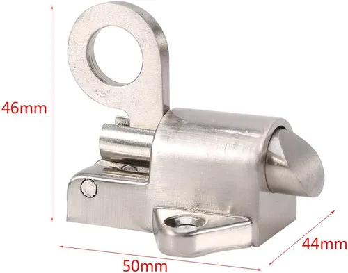 Vista 2 de Watris Veiyi Pestillo con resorte, cierre automático de perno de carga de resorte, anillo de tracción de cierre automático