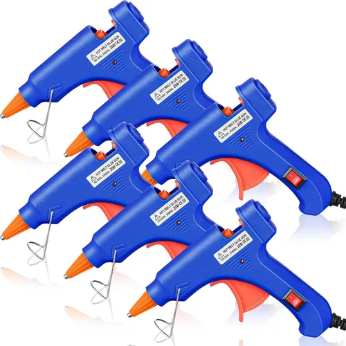 Vista 7 de Zhengmy 6 Piezas Mini Pistolas de Pegamento para Manualidades, Pistolas de Pegamento Caliente Termofusible a Baja Temperatura con Protección contra