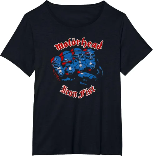 Vista 6 de Motörhead - Camiseta Iron Fist Red Blue Skulls, Negro, S