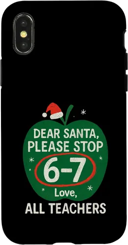 Vista 5 de 67 Christmas Funny Dear Santa Six Seven 6-7 Parents Case for iPhone XR