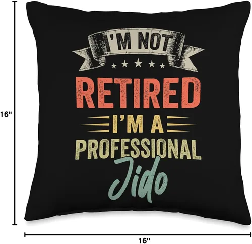 Vista 4 de Arab Grandfather Shop Retired I'm A Professional Jido - Almohada de 16 x 16 pulgadas, multicolor
