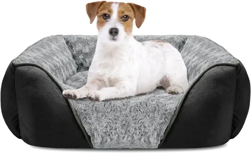 Vista 37 de INVENHO Cama para perros pequeños para perros medianos a grandes, rectangular, ortopédica, suave, relajante, duradera, con parte inferior