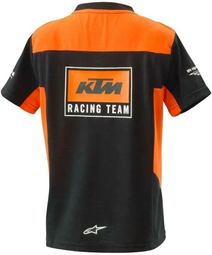Vista 2 de Camiseta de equipo para niños, NegroNaranja