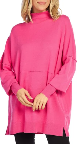 Vista 6 de Mud Pie Rivers - Suéter de gran tamaño con cuello alto falso para mujer