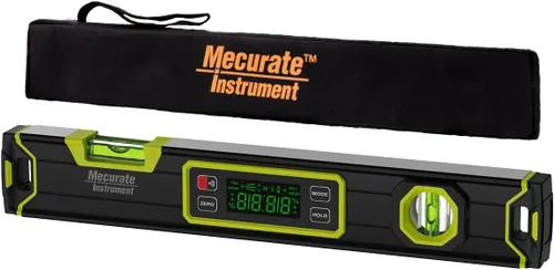 Vista 10 de Mecurate Nivel digital de 10 pulgadas, buscador de ángulo electrónico portátil con pantalla retroiluminada, precisión de ± 0.1°, base magnética, 4