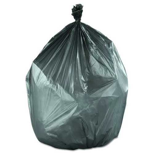 Vista 2 de Inteplast Group - Bolsas de basura comerciales de alta densidad, 60 L, 8 micrones, 61x83.8 cm, color negro, 50 bolsas/rollo, 20 rollos/cartón