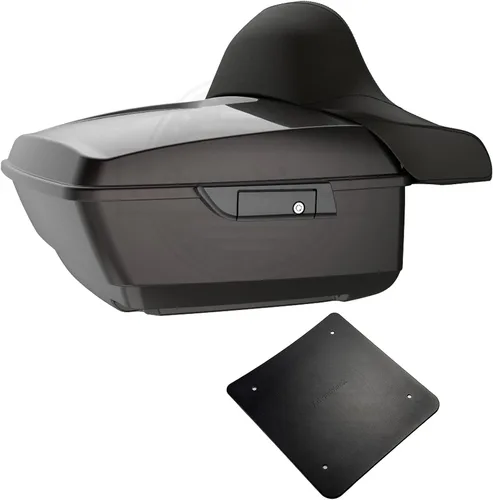 Vista 100 de Moto Onfire King Tour - Maletero con almohadilla de respaldo para Harley Touring 1997+ (Barracuda Silver)