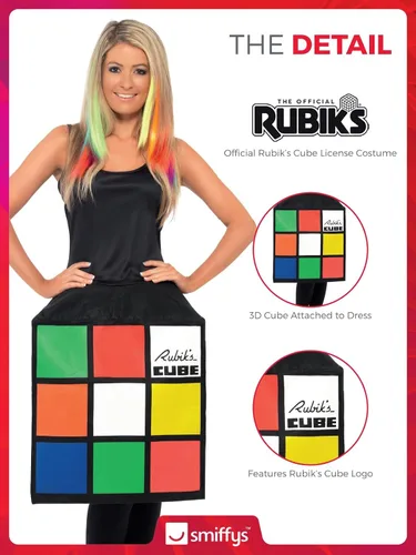 Vista 3 de Disfraz de cubo de Rubik de Smiffy
