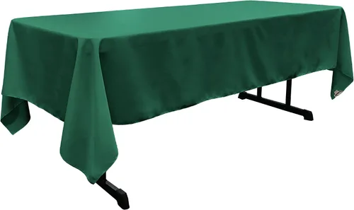 Vista 152 de LA Linen Mantel rectangular lavable de popelín de poliéster, resistente a las manchas y a las arrugas, cubierta de mesa 60x84, mantel de tela