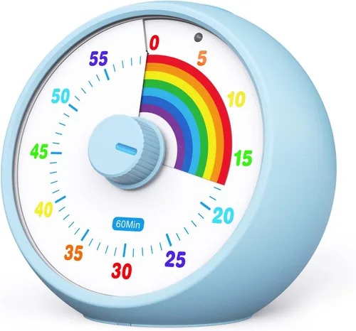 Vista 15 de Temporizador visual para niños, temporizador de cuenta regresiva de 60 minutos para aula, oficina, cocina, temporizador de escritorio, herramientas