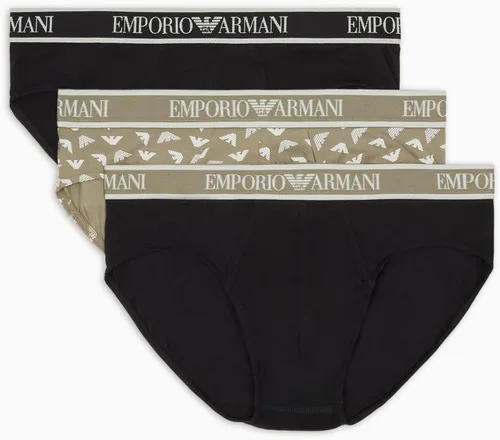 Vista 14 de Emporio Armani calzoncillos de algodón, 3 unidades, para hombre Negro/Blanco/Rojo