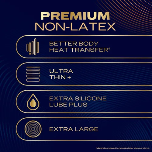 Vista 5 de Durex Intense Ultra Lube - Preservativos sin látex, condones ultrafinos lubricados con lubricante de silicona, sin látex, nitrilo premium, 10