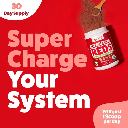 Vista 6 de Polvo orgánico de superalimentos rojos Suplemento de frutas y verduras Mezcla de batidos cargada con polvo de raíz de remolacha orgánica