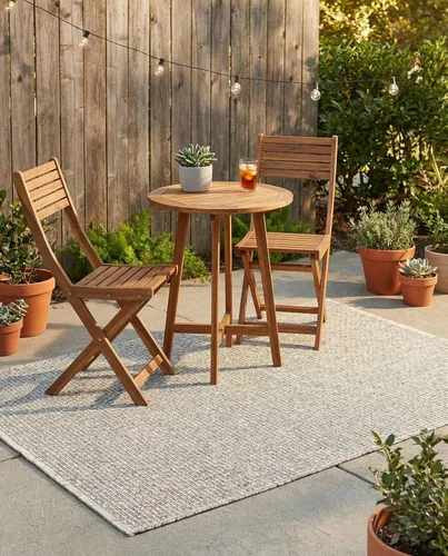 Vista 66 de Rugs.com Outdoor Solid Collection - Alfombra de pelo plano beige de 2 x 3 pulgadas, perfecta para entradas, cocinas, rincones de desayuno, piezas