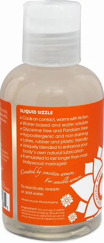 Vista 2 de Sliquid Naturals Sizzle Added Sensations - Lubricante Waming de 4.2 onzas, mujeres