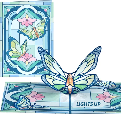 Vista 10 de Lovepop Tarjeta Desplegable Diaria para Ella y Él - Tarjetas de Felicitación 3D Pensando en Ti para Niños, Niñas, Hombres, Mujeres - 5" x 7" Cardenal