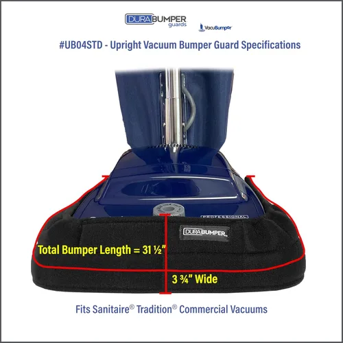 Vista 5 de DuraBumper - Protector de parachoques para aspiradora sanitaria - Se adapta a grandes aspiradoras verticales comerciales