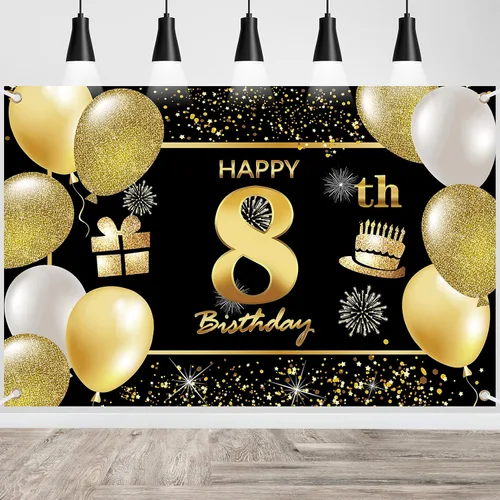 Vista 28 de Cartel de 1er feliz cumpleaños - Decoraciones para fiesta de cumpleaños de hombres