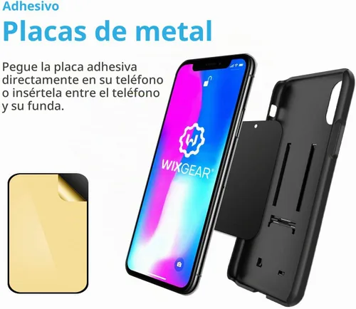 Vista 7 de WixGear - Soporte magnético para teléfono para automóvil, soporte magnético universal para tablero, para teléfonos celulares y mini tabletas
