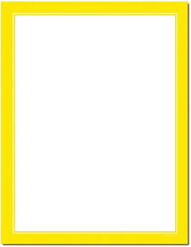 Vista 6 de Basic Border - Papel para impresora láser y de inyección de tinta con membrete - Brights (negro, paquete de 25)