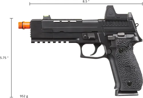 Vista 6 de Vorsk Aluminum Hi-Capa Airsoft VP26X Gas Blowback Pistol w/Red Dot Sight