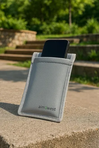 Vista 3 de Faraday - Bolsa para teléfonos – Bloqueo EMP y RFID, bolsa ignífuga e impermeable, escudo de señal antiseguimiento para privacidad y seguridad