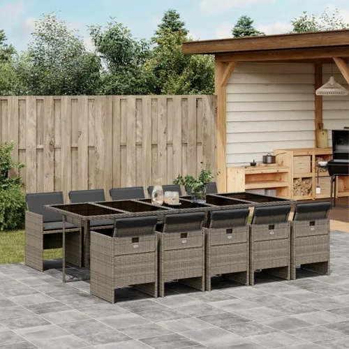 Vista 10 de Juego de comedor de patio de 5 piezas, muebles de exterior sintético de ratán beige, mesa rectangular con 4 sillas, resistente a la intemperie