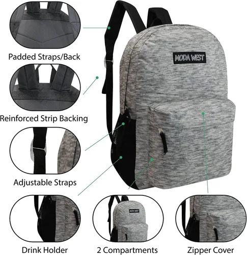 Vista 3 de Caja a granel de 12 mochilas y 12 juegos de artículos de invierno y 12 kits de aseo personal, paquete de atención al por mayor, emergencias, sin