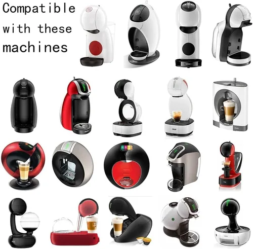 Vista 2 de Cápsula de café recargable de acero inoxidable apta para cafe Dolce Gusto, cápsulas de café reutilizables, filtro de café permanente de metal