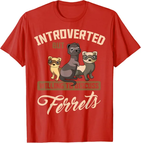 Vista 108 de Camiseta para amantes de los animales de los hurones, Negro, S
