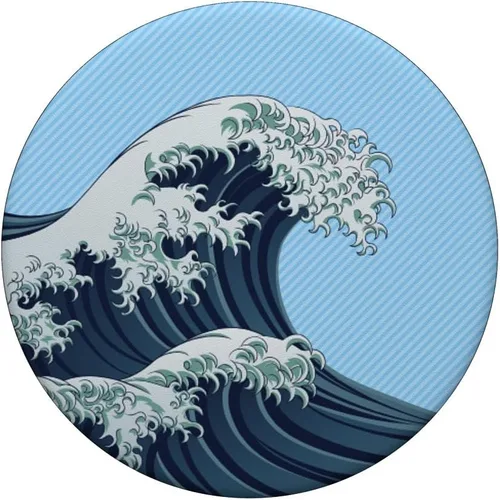 Vista 3 de The Great Wave of Kanagawa Anime Hokusai PopSockets PopGrip: agarre intercambiable para teléfonos y tabletas