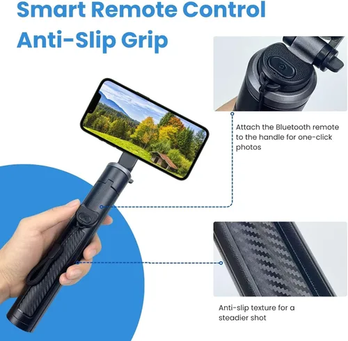 Vista 7 de Trípode magnético para teléfono de 63 pulgadas para iPhone, trípode de aluminio para teléfono celular de viaje con fuerte soporte a presión
