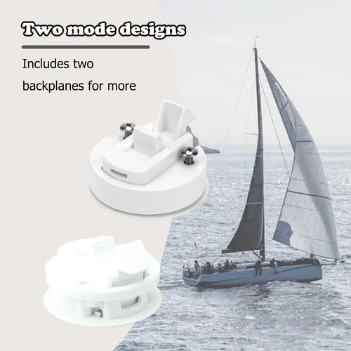 Vista 2 de Slam Latch - Pestillo empotrado de 2 pulgadas, mango de plástico blanco para puerta de escotilla de gabinete en caravana, barco, cámper, remolque