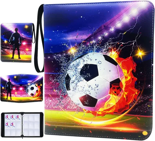 Vista 10 de Carpeta de tarjetas de baloncesto para 900 tarjetas, 9 bolsillos, colecciones de tarjetas, 50 páginas, soporte de tarjetas de doble cara