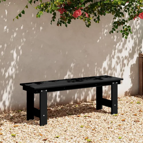 Vista 2 de WestinTrends Ashore Outdoor HDPE - Banco de patio con espalda descubierta de 48 pulgadas, color negro
