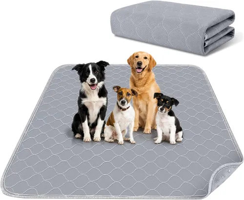 Vista 8 de Paquete de 2 almohadillas para orina de cachorros, de gran absorción, lavables para perros, almohadillas reutilizables para orina