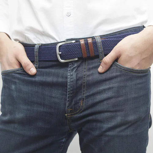 Vista 5 de Tienda Essentials Cinturón trenzado elástico para hombre