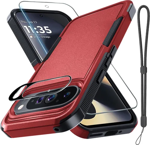 Vista 18 de Funda para Google Pixel 7A, Funda Protectora de Teléfono de Cuerpo Completo Resistente de Trabajo Pesado Robusta a Prueba de Golpes con Correa