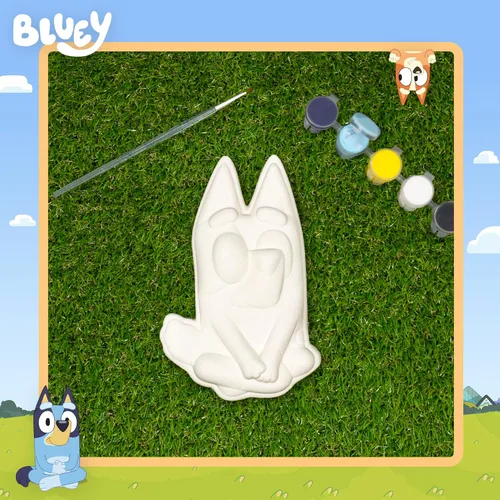 Vista 4 de Horizon Group USA Pinta tu propio kit de piedra de cerámica, artes y manualidades para niños, niños pequeños y adultos, Bluey