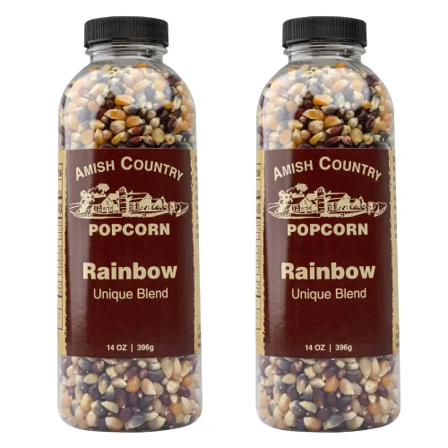Vista 13 de Amish Country Popcorn Bolsa de 1 libra Granos de palomitas de maíz arcoíris Tradicional, sin OGM y sin gluten (Arcoíris - Bolsa de 1 libra)