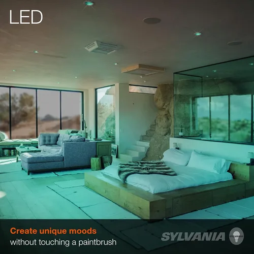 Vista 5 de Sylvania LED Flood PAR38 - Bombilla verde, eficiente de 9 W, no regulable, 5 años, base mediana E26, 1 paquete (40829)