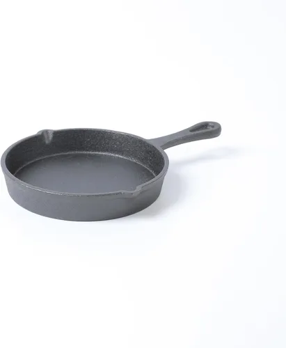 Vista 8 de HAWOK Mini sartén de hierro fundido, sartén redonda, mini servidor, DIA 5.3 pulgadas, 12 piezas, negro