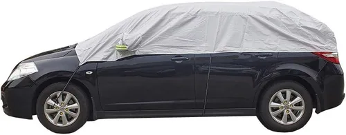 Vista 2 de JSCARLIFE Cubierta de media cubierta de automóvil impermeable, cubierta de nieve para parabrisas impermeable, resistente al viento, a prueba
