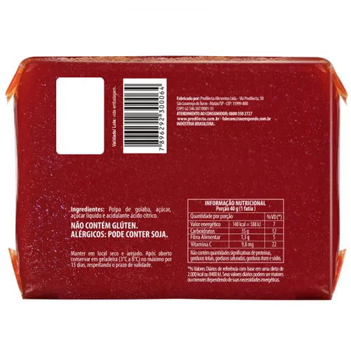 Vista 2 de Predilecta Pasta de guayaba - 35.27 oz. Goiabada Predilecta - 2.2 lbs 1 paquete.